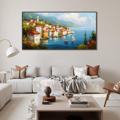 Textured Village City Architecture Wall Art