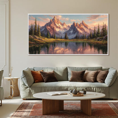 Original Mountain – Sunset 3D Texture Wall Art | Textured Painting, view 4