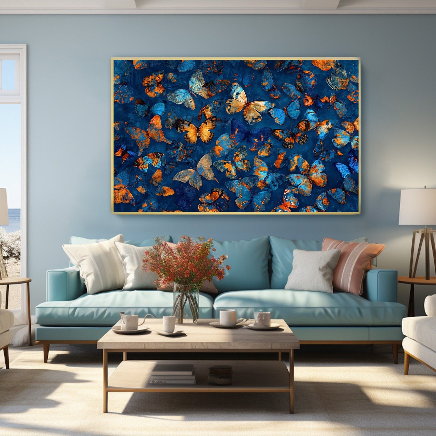 Original – Colorful Butterfly Animal Wall Art | Abstract Oil Painting, view 1