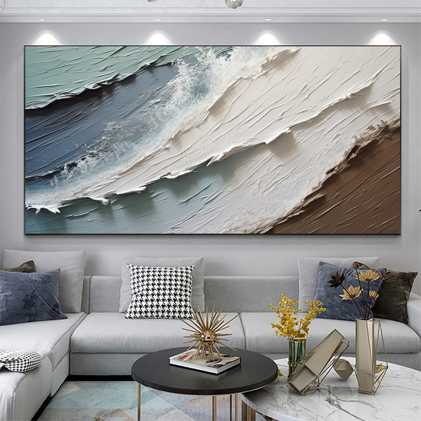 Original – Extra Large Seascape Wall Art | Abstract Oil Painting, view 1