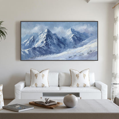 Abstract Textured Mountain Wall Art