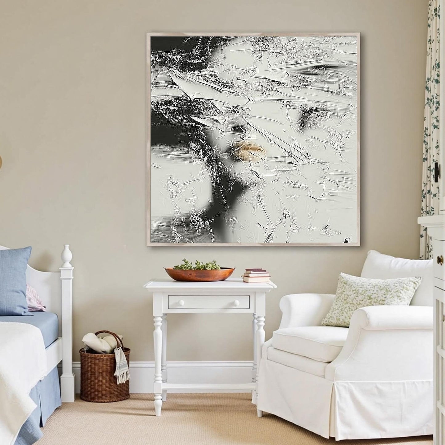 Gold and Black Minimalist Textured Figurative Figure Portrait Wall Art
