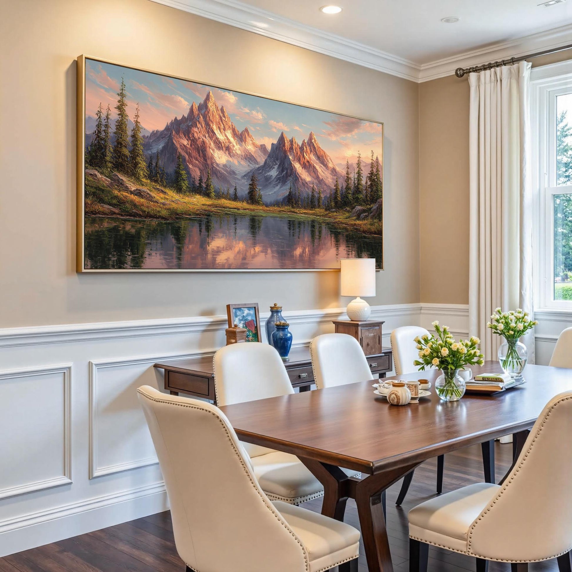 Original Mountain – Sunset 3D Texture Wall Art | Textured Painting, view 5