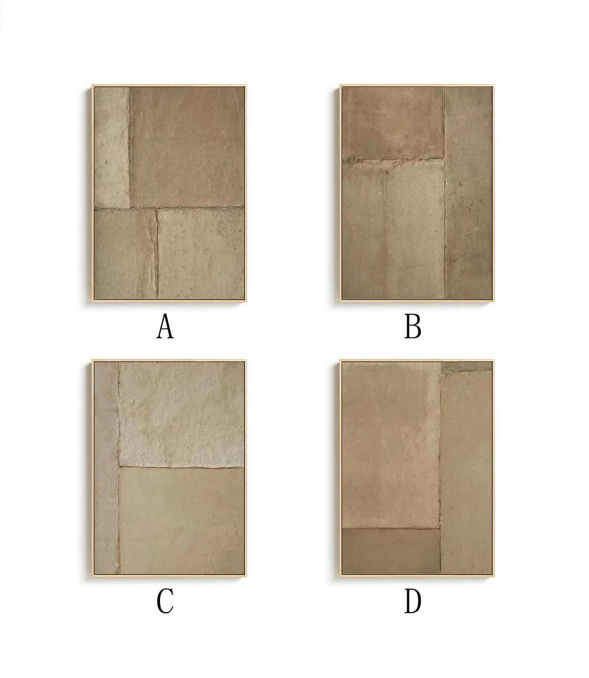 Beige and Brown Abstract Oil Painting on Canvas, Original Wabi-sabi Canvas Wall Art, Modern Minimalist Wall Art for Living Room, Home Décor