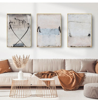 Beige and Black Abstract Oil Painting on Canvas, Large Original Hand-painted Canvas Wall Art, Modern Minimalist Wall Art for Living Room