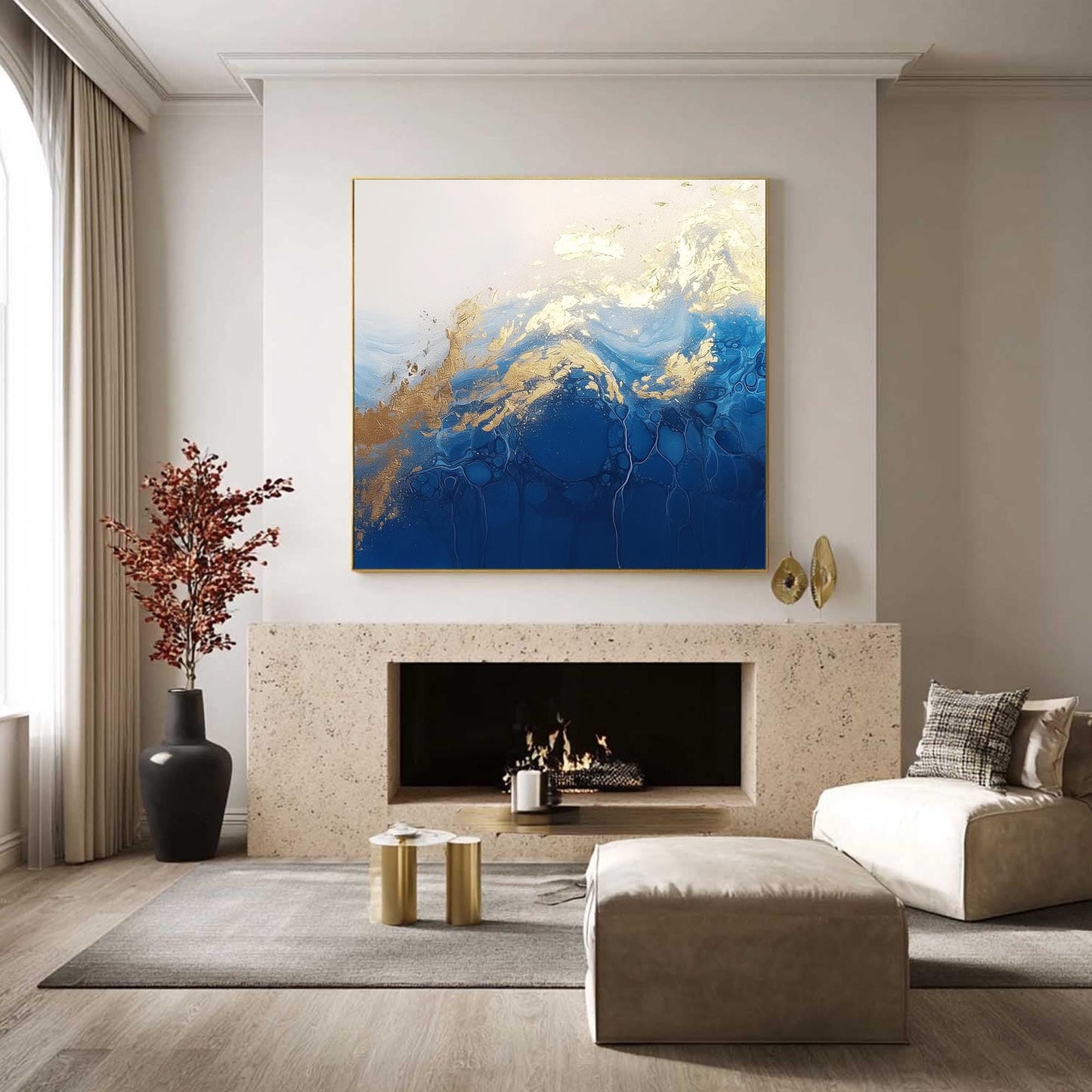 Large Colorful Impasto Abstract Wall Art
