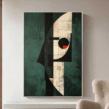 Abstract Cubist Oil Painting, Bold Colors, Textured Canvas Wall Art – Geometric Wall Art | Abstract Textured Oil Painting, vi