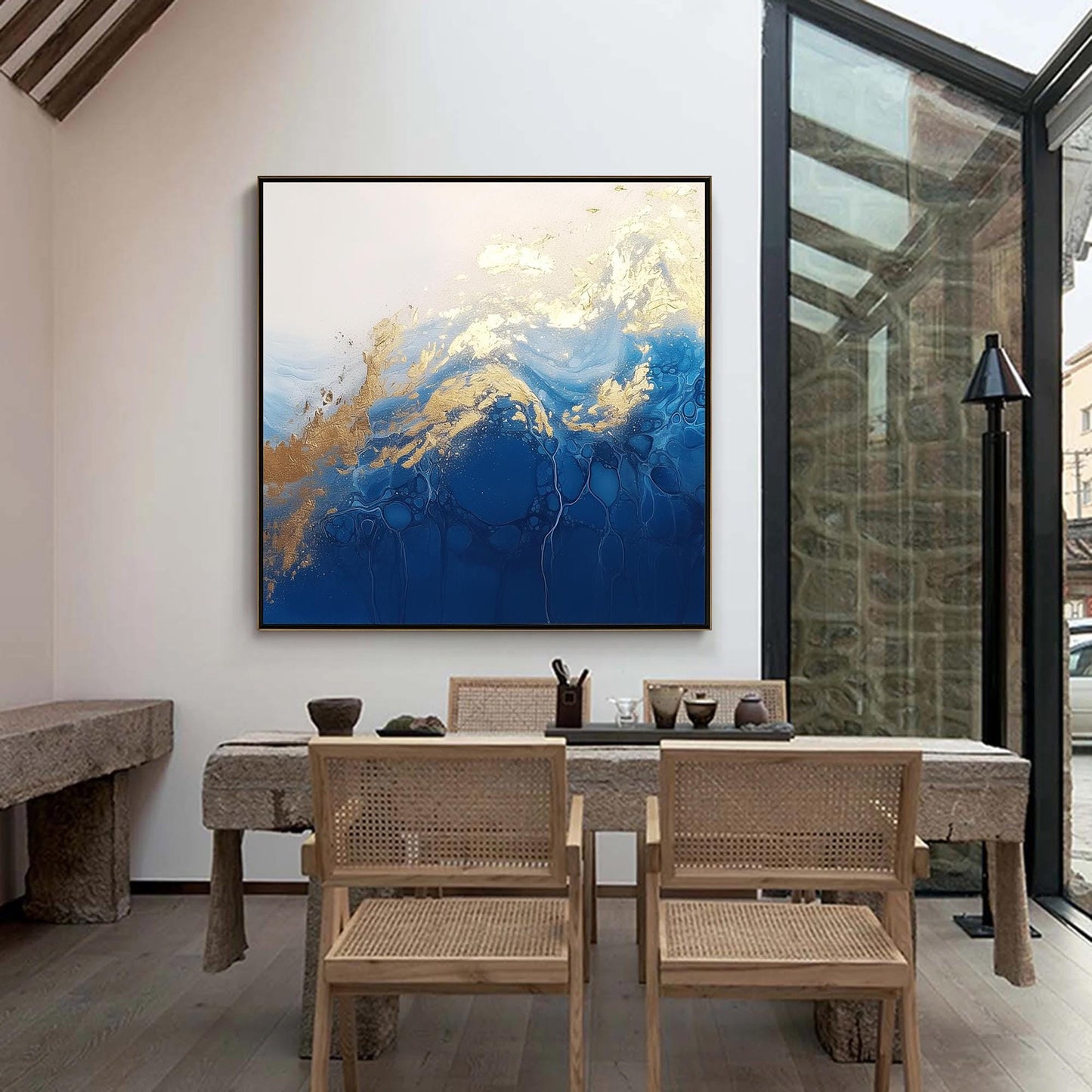 Large Colorful Impasto Abstract Wall Art