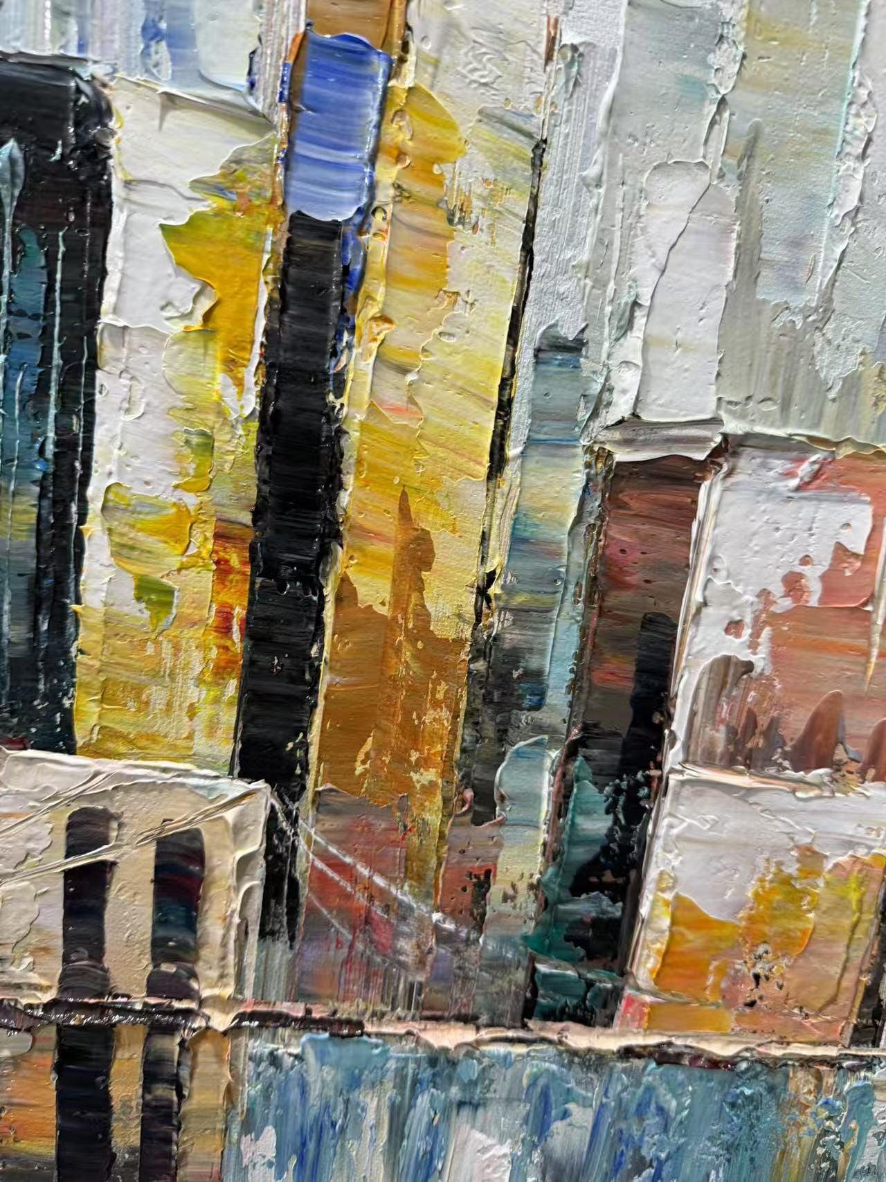 Colorful Abstract Urban Abstract City Architecture Wall Art