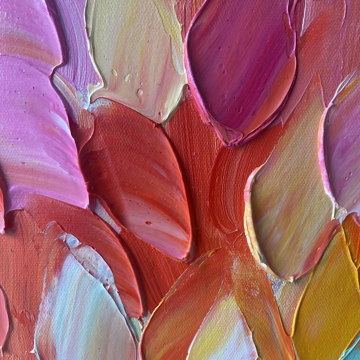 Abstract Wall Art – Rainbow Scale Texture