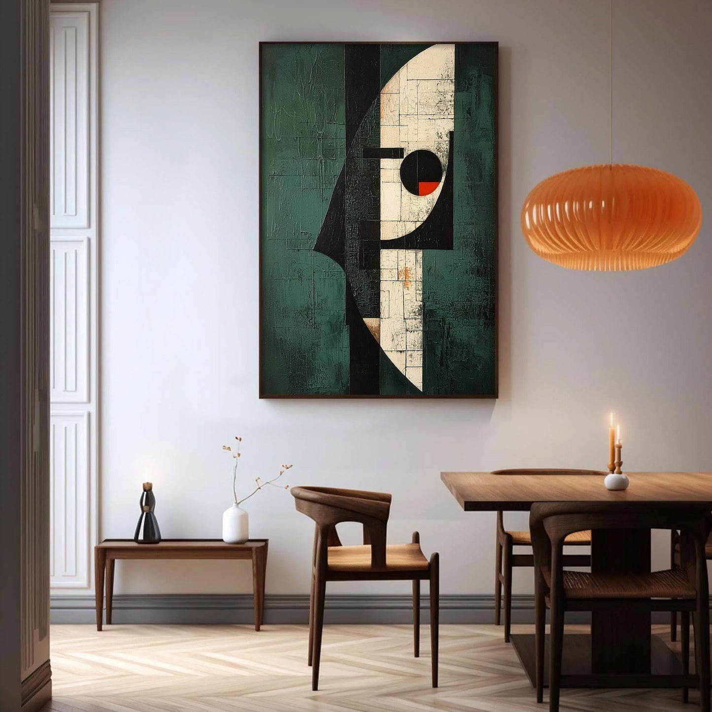 Cubist Textured Geometric Wall Art