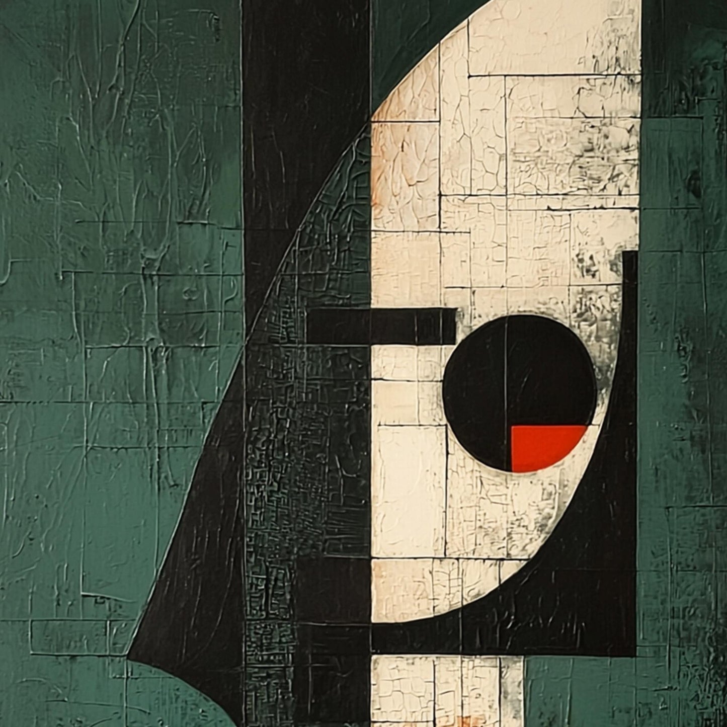 Cubist Textured Geometric Wall Art