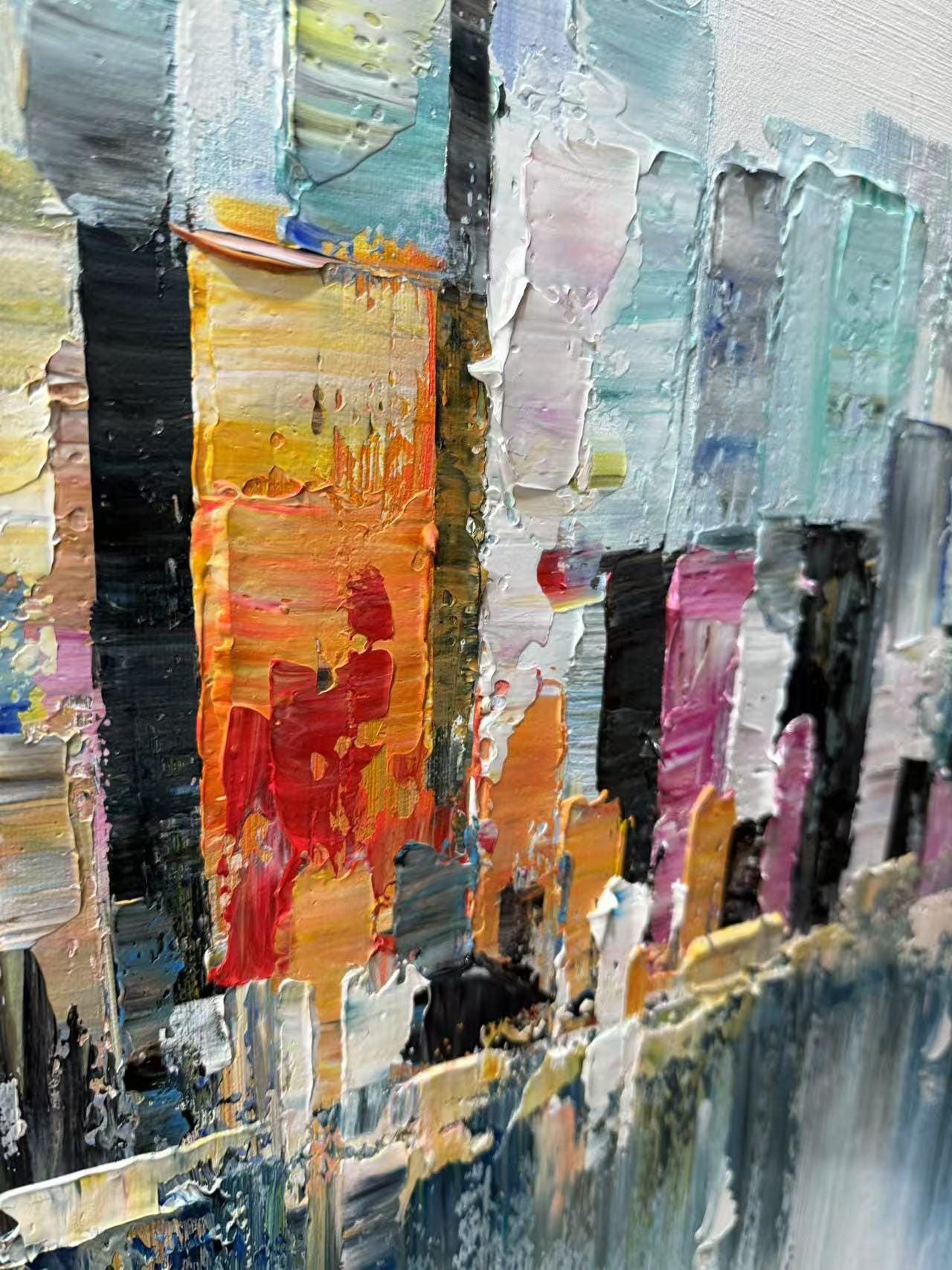 Colorful Abstract Urban Abstract City Architecture Wall Art