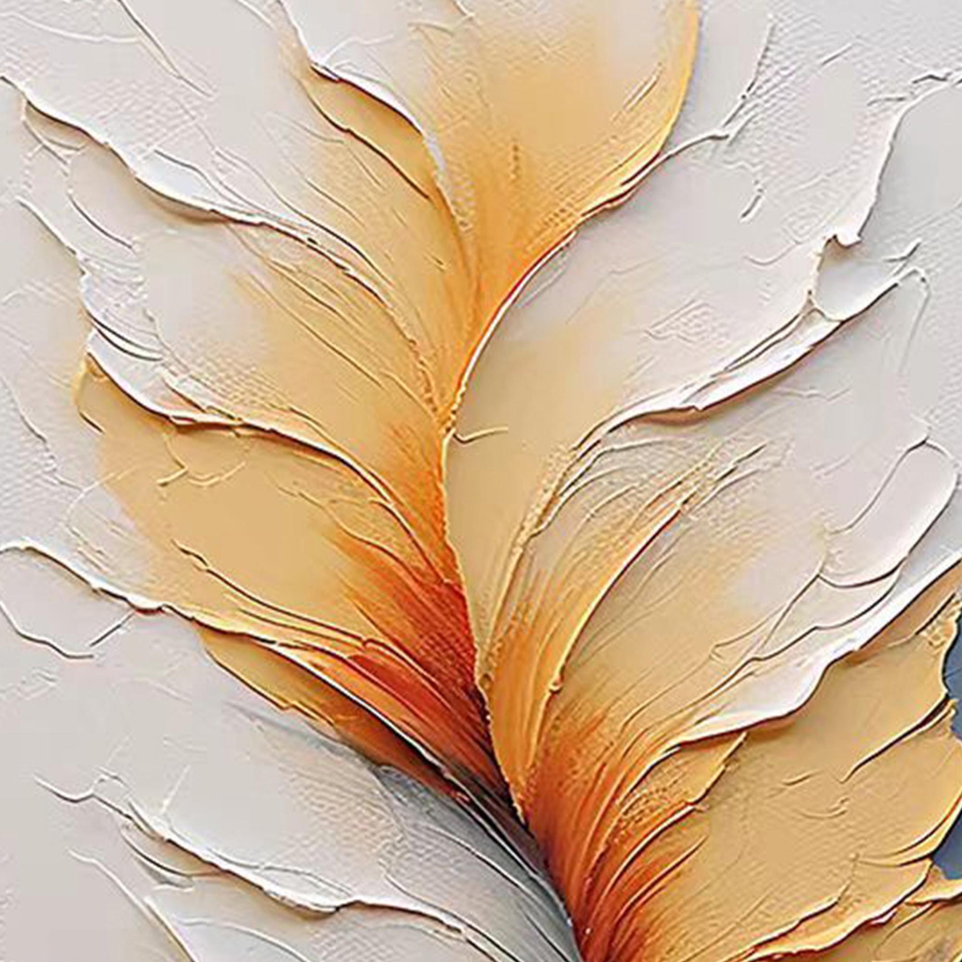 Abstract Organic Oil Painting, Textured Cream Orange Canvas, Modern Neutral Wall Decor – Orange and Cream Abstract Wall Art |