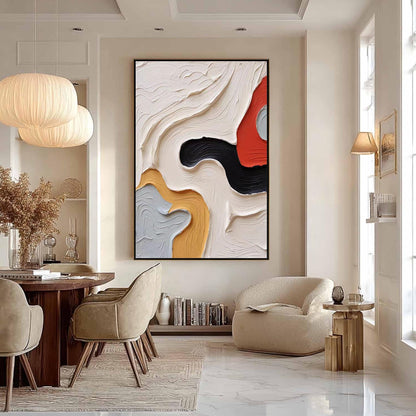 Colorful Impasto Abstract Wall Art