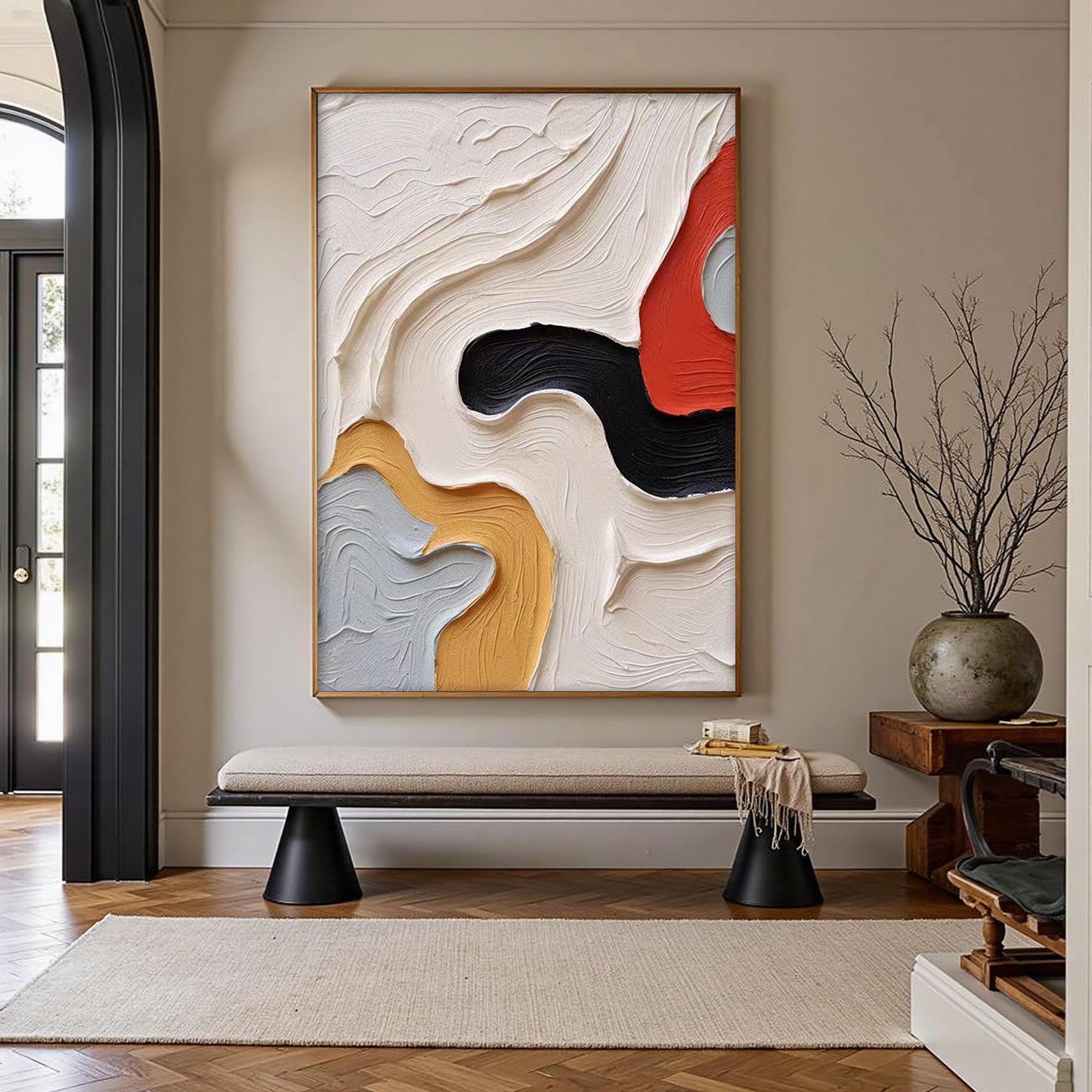 Original – Colorful Abstract Wall Art | Impasto Hand-Painted Oil Painting, view 1