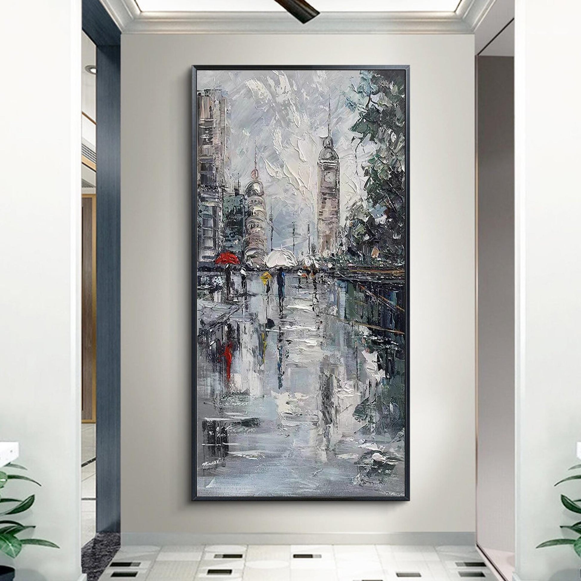 Impressionist – Colorful Street Scene City Architecture Wall Art | Oil Painting, view 4
