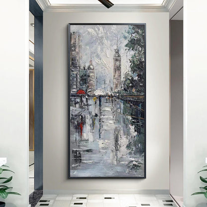 Impressionist – Colorful Street Scene City Architecture Wall Art | Oil Painting, view 4