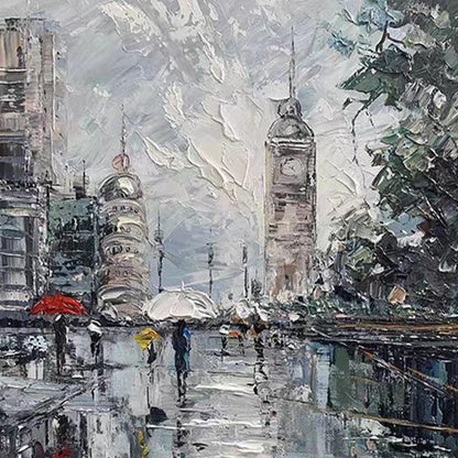 Impressionist – Colorful Street Scene City Architecture Wall Art | Oil Painting, view 5
