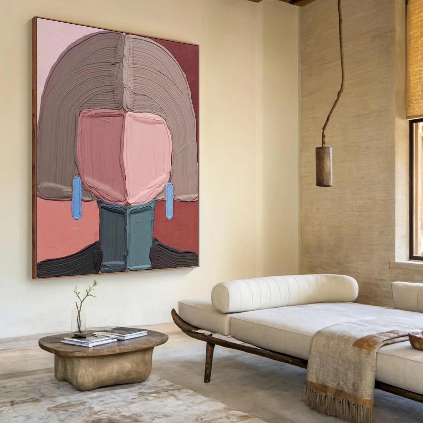 Original – Couple Figure Portrait Wall Art | Abstract Impasto Hand-Painted Oil Painting, view 2