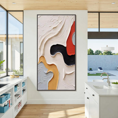 Colorful Impasto Abstract Wall Art