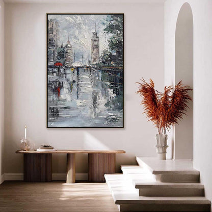 Impressionist – Colorful Street Scene City Architecture Wall Art | Oil Painting, view 1