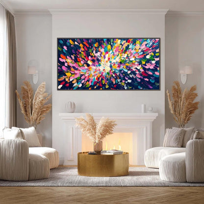 Colorful Impasto Abstract Wall Art