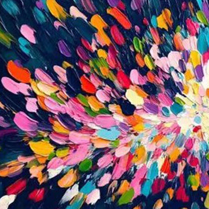 Colorful Impasto Abstract Wall Art