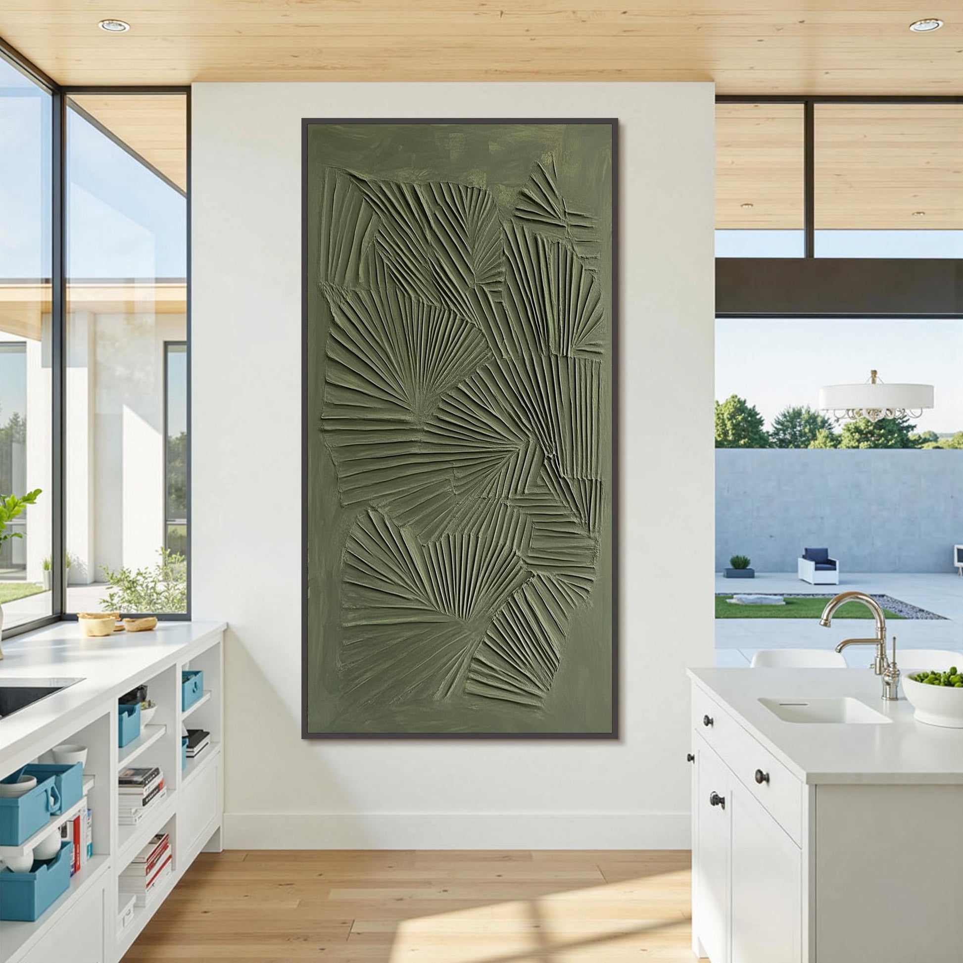 Sage Green – Sage and Green Abstract Minimalist Wall Art | Textured Painting, view 4