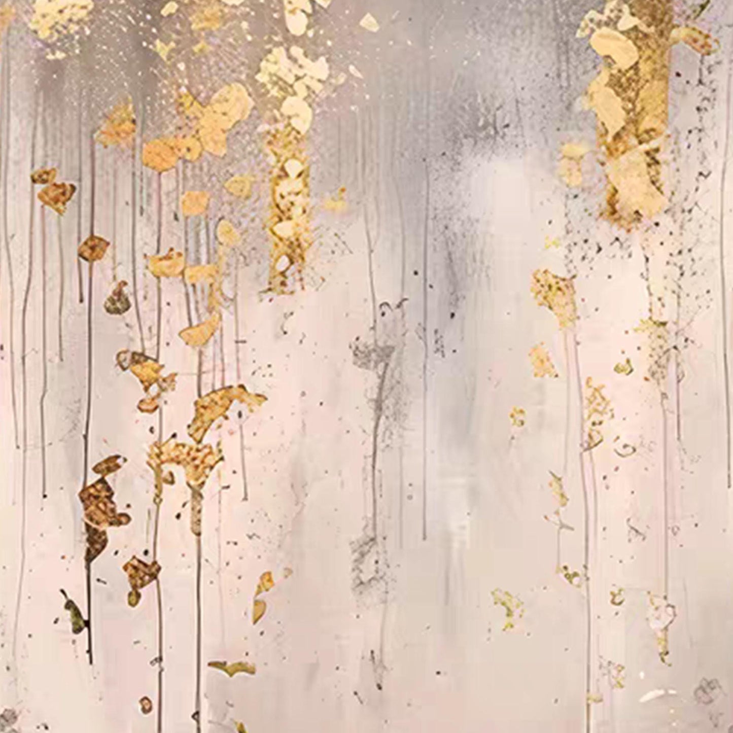 Oversized Gold and Grey Wabi-Sabi Textured Leaf Wall Art – Oversized Gold Leaf