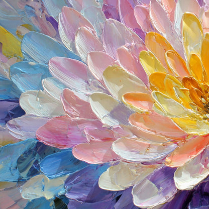 Colorful Boho Impasto Floral Wall Art