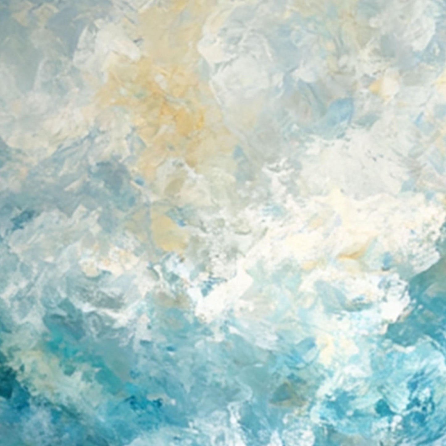 Navy and Gold Abstract Palette Knife Ocean Wall Art – Textured Abstract Ocean Oil Painting