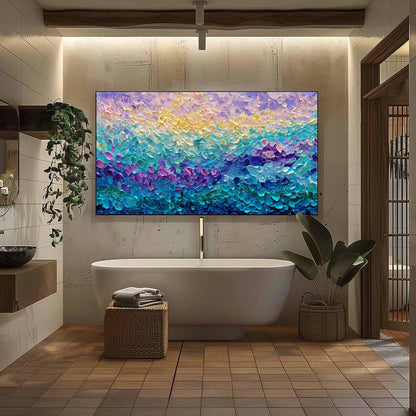 Abstract Textured Seascape Wall Art