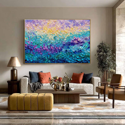 Abstract Textured Seascape Wall Art
