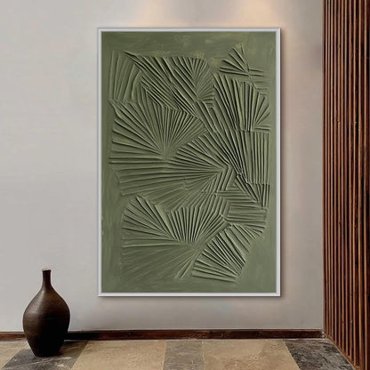 Sage Green – Sage and Green Abstract Minimalist Wall Art | Textured Painting, view 1