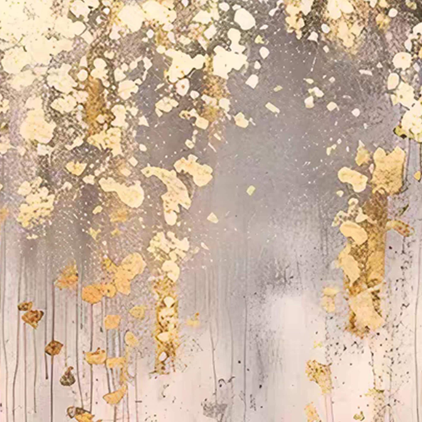 Oversized Gold Leaf – Oversized Gold and Grey Botanical Leaf Wall Art | Wabi-Sabi Textured Hand-Painted Painting, view 5