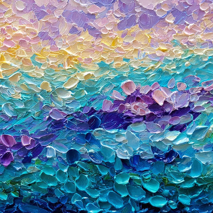 Abstract Textured Seascape Wall Art