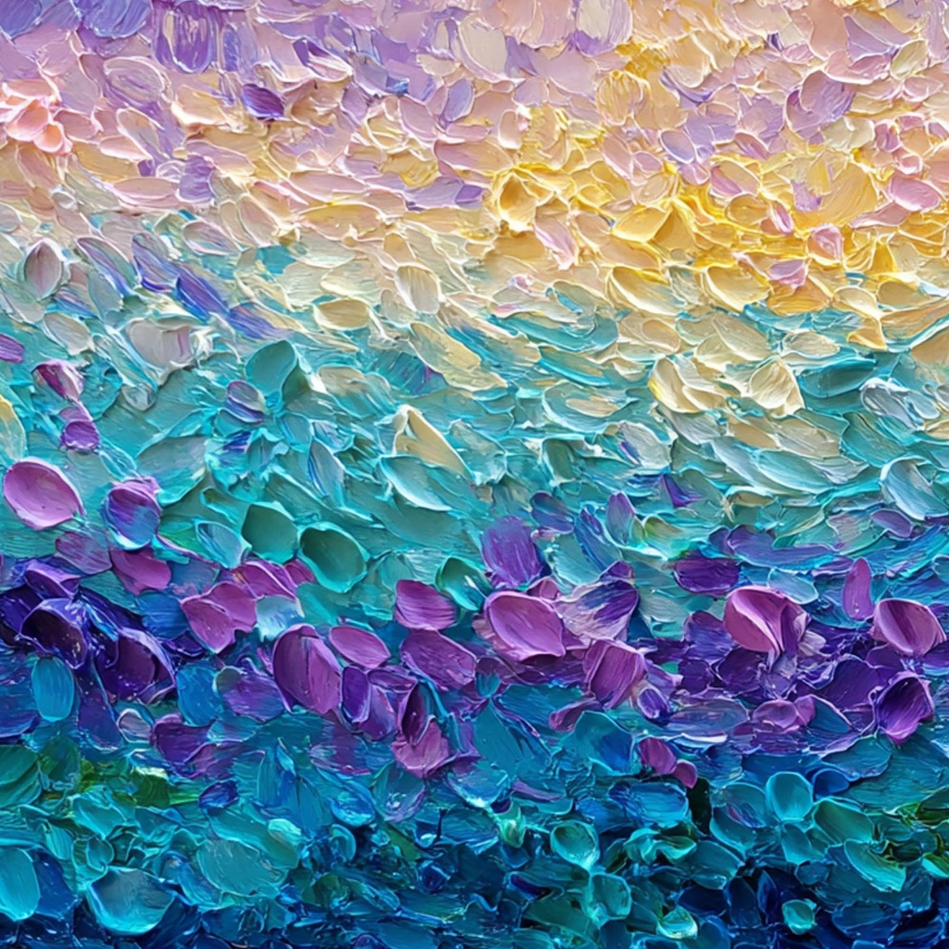 Textured Seascape Oil Painting, Vibrant Abstract Ocean Wall Art, Hand-Painted Canvas Home Decor – Seascape Wall Art | Abstrac