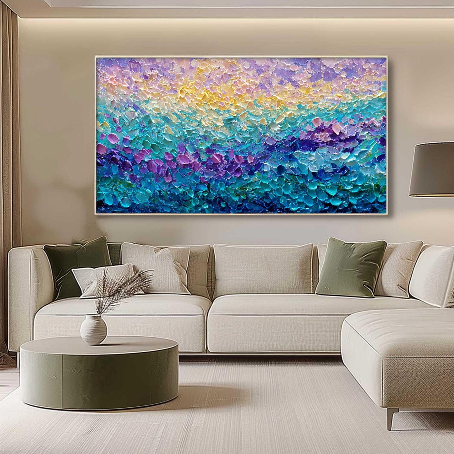 Textured Seascape Oil Painting, Vibrant Abstract Ocean Wall Art, Hand-Painted Canvas Home Decor – Seascape Wall Art | Abstrac