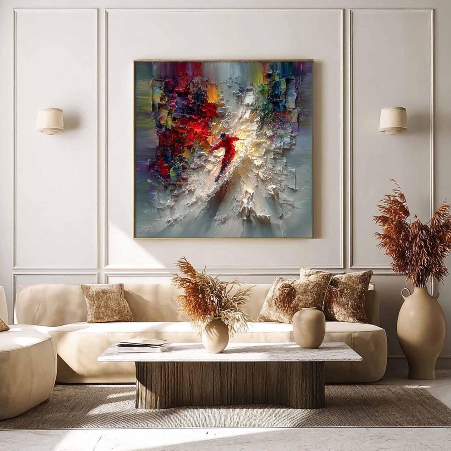 Colorful Impasto Abstract Wall Art