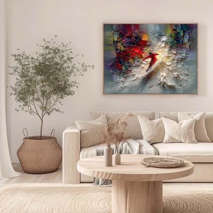 Colorful Impasto Abstract Wall Art