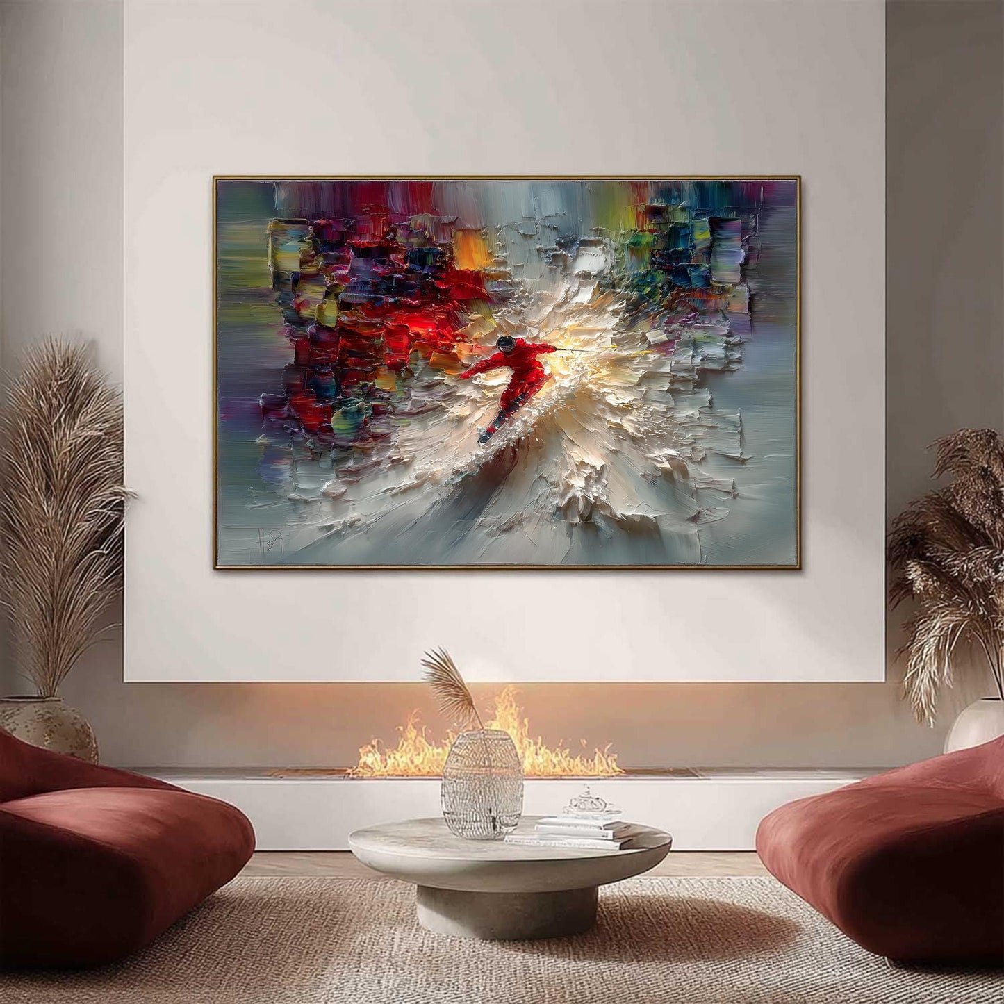 Colorful Impasto Abstract Wall Art