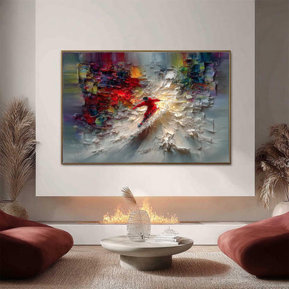 Colorful Impasto Abstract Wall Art