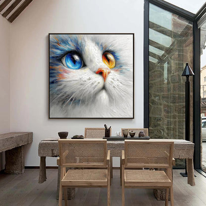 Realistic Cat Oil Painting Animal Wall Art