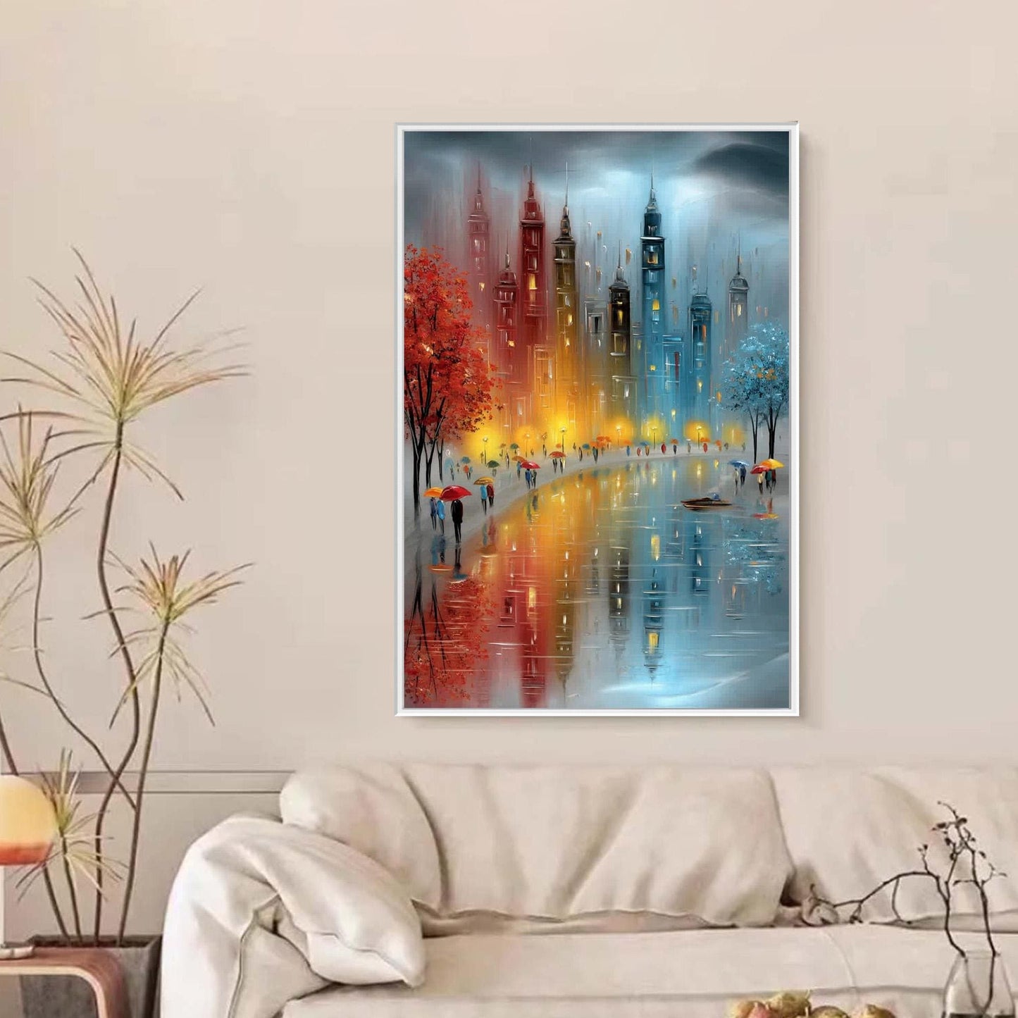 Colorful Cityscape City Architecture Wall Art