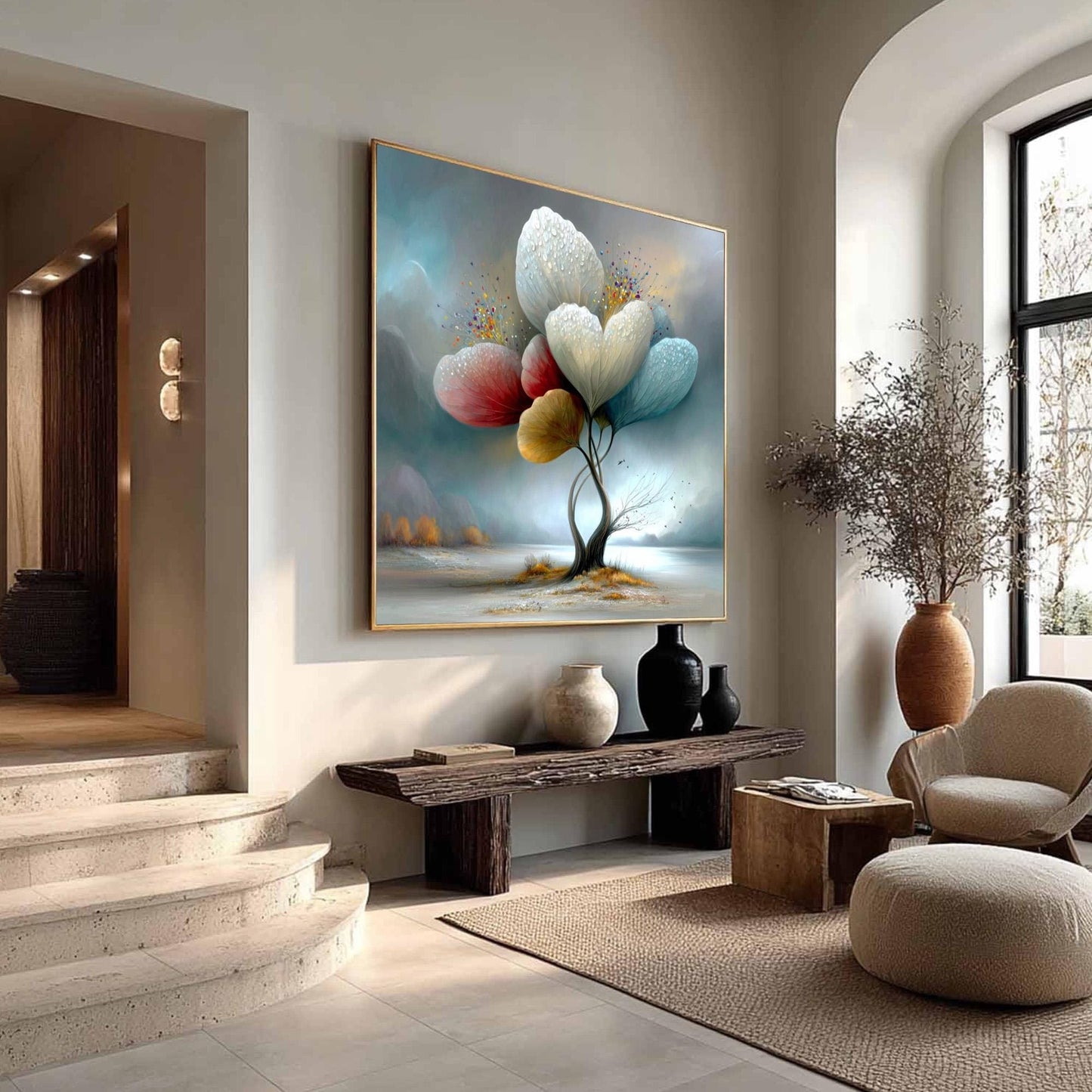Whimsical – Colorful Floral Wall Art | Oil Painting, view 3