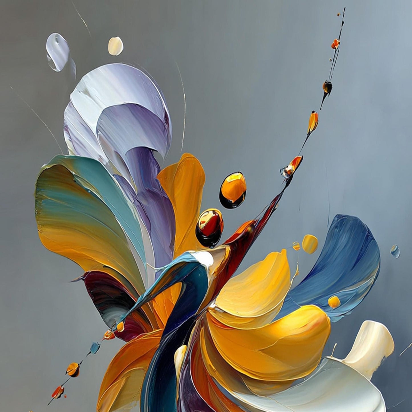 Abstract Dancer Oil Painting, Vibrant Figurative Art, Modern Home Decor – Couple Figure Portrait Wall Art | Abstract Oil Pain