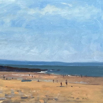 Serene Coastal Beach Seascape Wall Art – Oil Painting