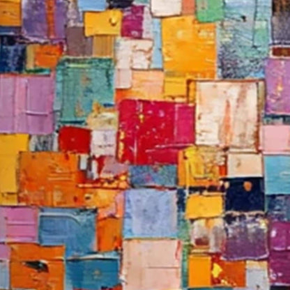 Colorful Abstract Oil Painting, Vibrant Textured Canvas Wall Art – Colorful Abstract Wall Art | Textured Oil Painting, view 5