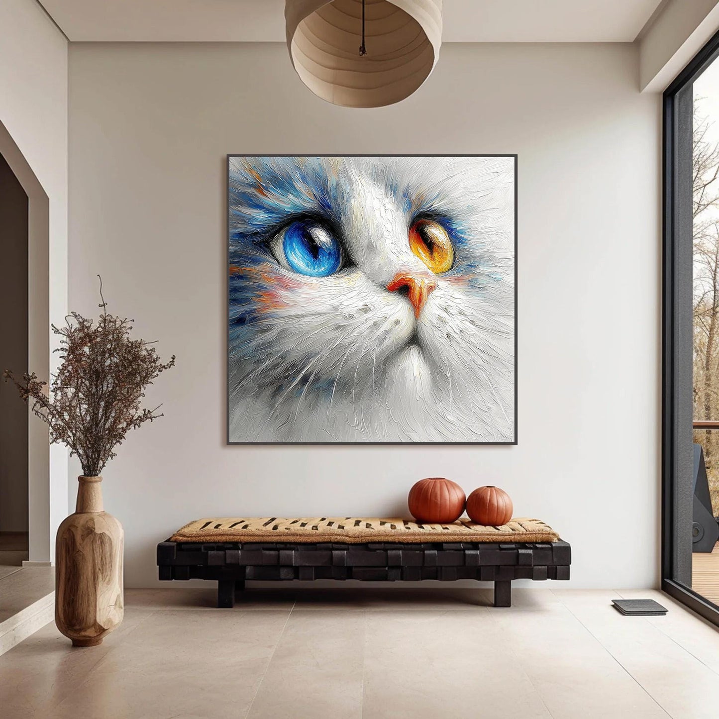 Realistic Cat Oil Painting Animal Wall Art